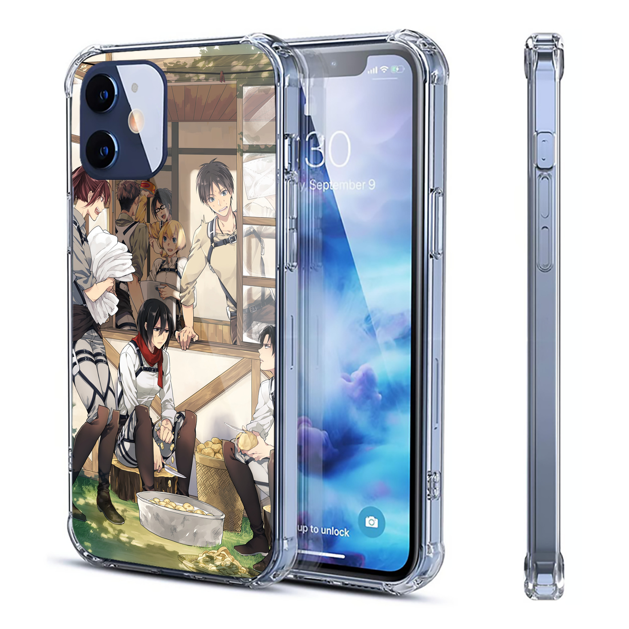 （画像用） 進撃の巨人 Attack on Titan 【iPhone 12シリーズ対応】透明スマホケース（クリアソフトケース）